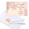 Carte de remerciements funéraire fleur de cerisier