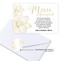 Carte de remerciements décès Merci infiniment