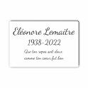 Plaque funéraire gravée rectangulaire