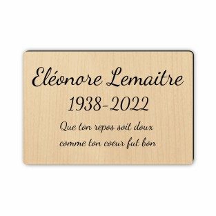 Plaque funéraire gravée rectangulaire