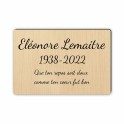 Plaque funéraire gravée rectangulaire