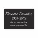 Plaque funéraire gravée rectangulaire