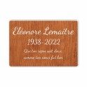 Plaque funéraire gravée rectangulaire