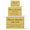 Plaque funéraire gravée rectangulaire