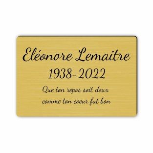 Plaque funéraire gravée rectangulaire