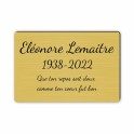 Plaque funéraire gravée rectangulaire