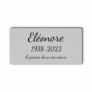 Plaque funéraire gravée rectangulaire long