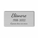Plaque funéraire gravée rectangulaire long