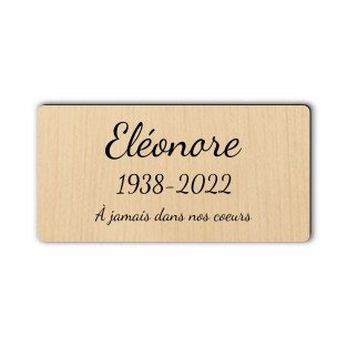 Plaque funéraire gravée rectangulaire long