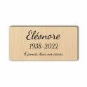 Plaque funéraire gravée rectangulaire long