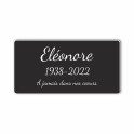 Plaque funéraire gravée rectangulaire long