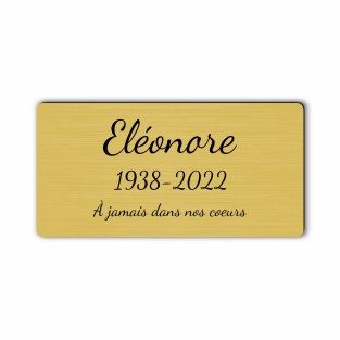 Plaque funéraire gravée rectangulaire long