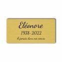 Plaque funéraire gravée rectangulaire long
