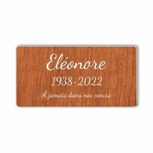 Plaque funéraire gravée rectangulaire long