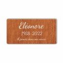 Plaque funéraire gravée rectangulaire long