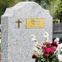 Plaque décorative pour tombe croix catholique