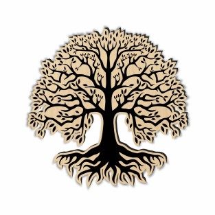 Plaque décorative pour tombe arbre de vie