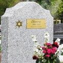 Plaque décorative pour tombe étoile juive