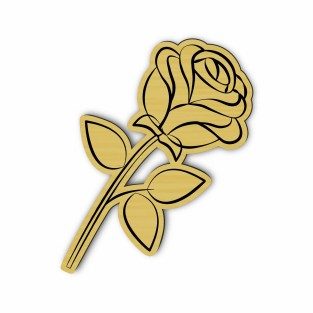 Plaque décorative pour tombe fleur rose