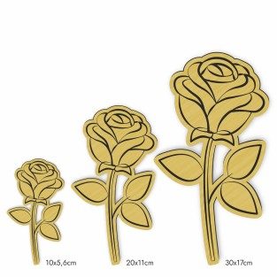 Plaque décorative pour tombe fleur rose