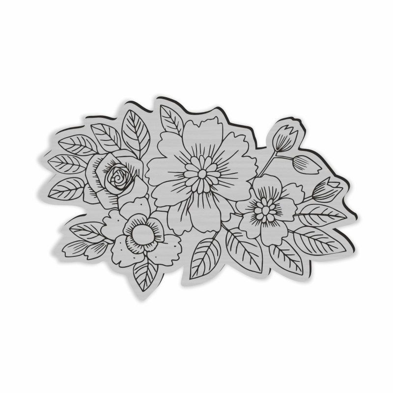 Plaque décorative pour tombe composition florale