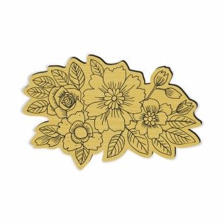 Plaque décorative pour tombe composition florale