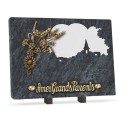 Plaque funéraire granit fleurs des champs 1 inter 20x15cm