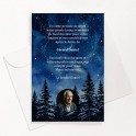 Carte de remerciements décès nuit étoilée avec photo