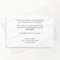 Carte de remerciements décès marbre blanc