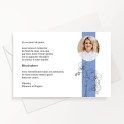 Carte de remerciements funéraire orchidée avec photo