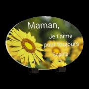 Plaque funéraire colorée
