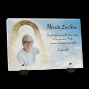 Plaque funéraire sur le paradis