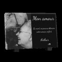 Plaque funéraire fond uni