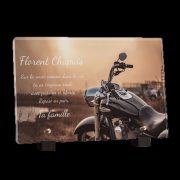 Plaque funéraire moto