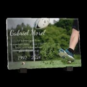 Plaque funéraire rugby