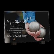 Plaque funéraire pétanque